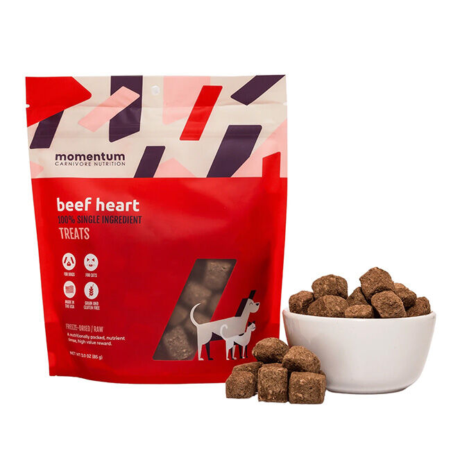 Momentum Carnivore Nutrition Dog Treats - Beef Heart - 3 oz image number null