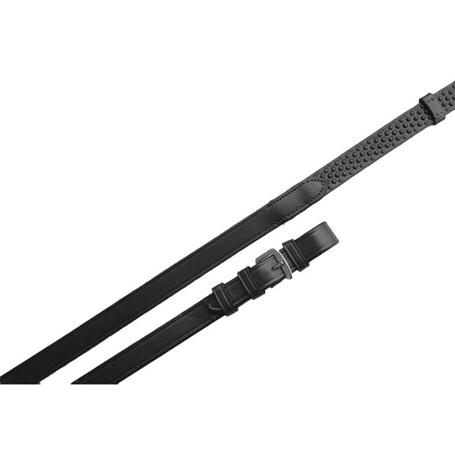 KL Select Black Oak Pebble Grip Reins with Stops image number null