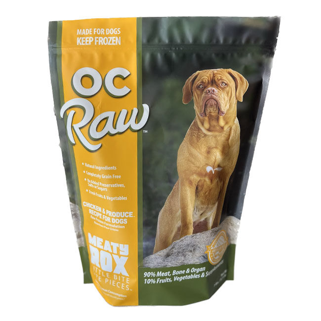 OC Raw Frozen Raw Meaty Rox - Chicken & Produce Recipe image number null