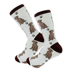 E&S Pets Unisex Novelty Crew Socks - Weimaraner