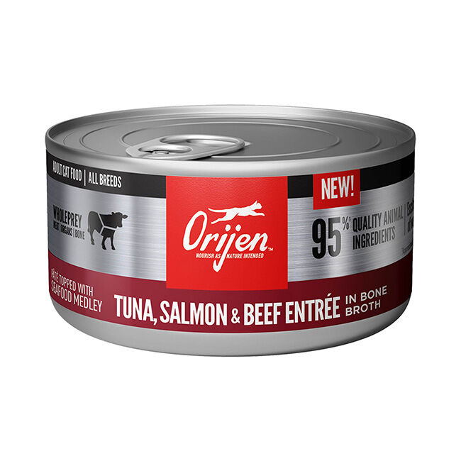 ORIJEN Cat Food - Tuna, Salmon & Beef Entree in Bone Broth image number null