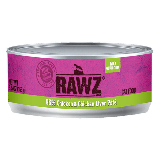 RAWZ Pate Cat Food - 96% Chicken & Chicken Liver Recipe - 5.5 oz image number null