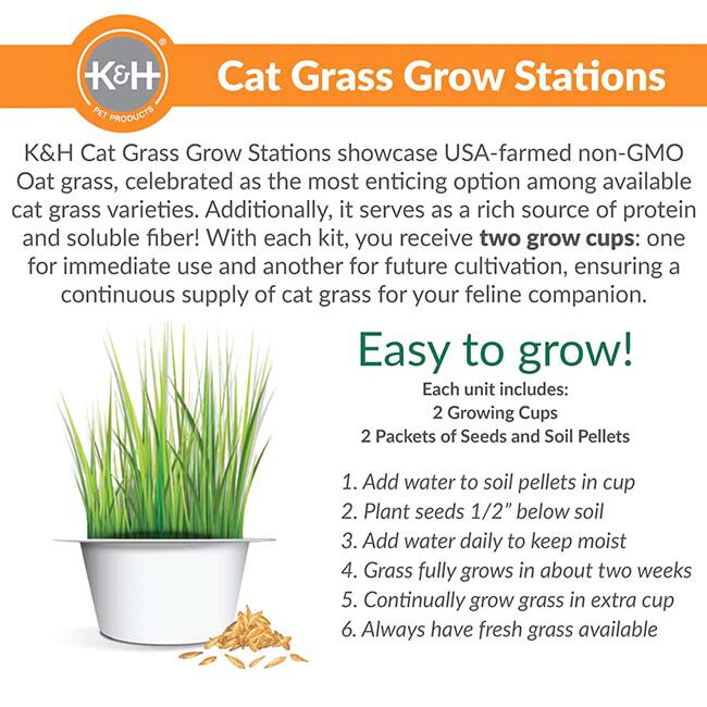 K&H Pet EZ Mount Deluxe Bolstered Window Kitty Sill Cat Perch with Cat Grass Grow Station image number null