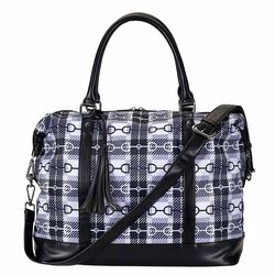 AWST International Travel Bag - Snaffle Bit Plaid - Black