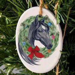 The Traveled Lane Ornament - Black Horse