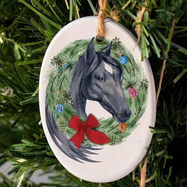 Black Horse Ornament image number null
