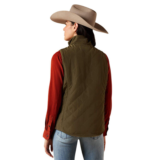 Ariat Women's Dilon 2.0 Reversible Insulated Vest - Ivy Green/Wild Horses image number null