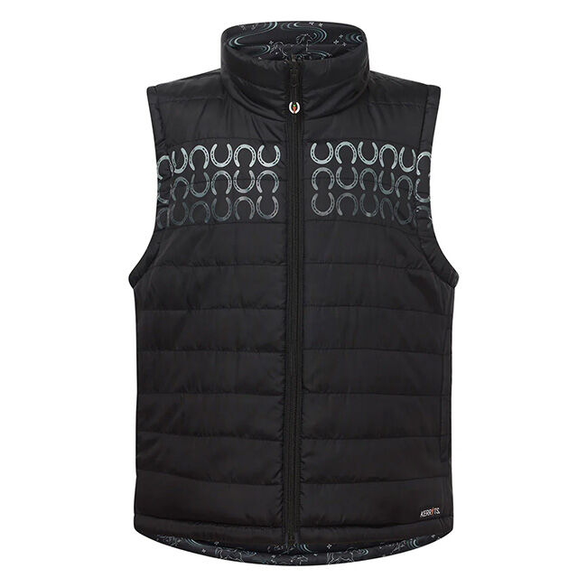 Kerrits Kids' Ride the Wind Reversible Quilted Riding Vest - Black image number null