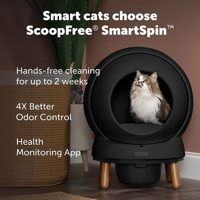 PetSmart Smart Cat Litter Box - ScoopFree SmartSpin Self-Cleaning Litter Box - White image number null