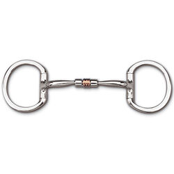 Myler Eggbutt without Hooks and Comfort Snaffle Copper Roller MB 03