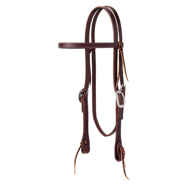 Weaver Synergy Burgundy LatigoLeather Performance Browband Headstall image number null