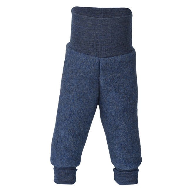 Engel Baby 100% Wool Fleece Pants - Blue Melange image number null