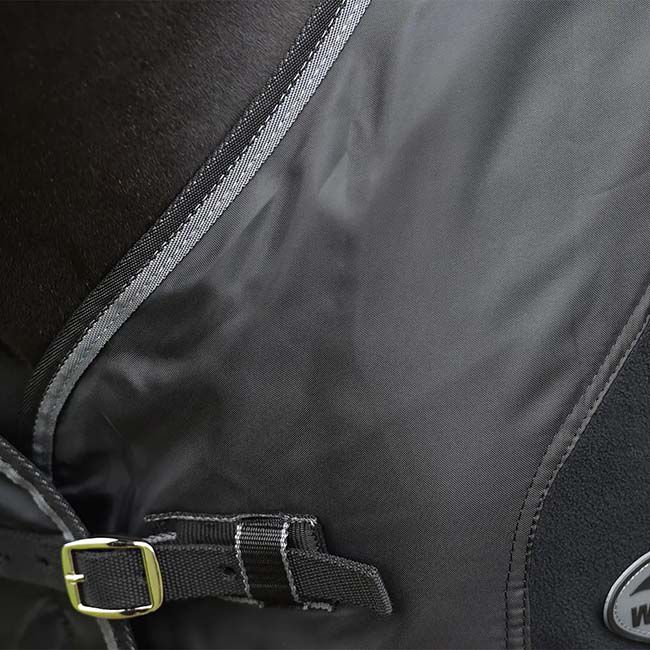 WeatherBeeta Anti-Static Fleece Cooler with Standard Neck - Black/Silver image number null