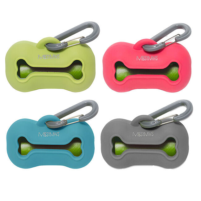 Messy Mutts Silicone Dog Waste Bag Holder with Earth Rated Poop Bag Roll image number null