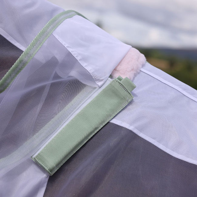 Shires Highlander Fine Mesh Fly Sheet & Neck Set - White/Sage image number null