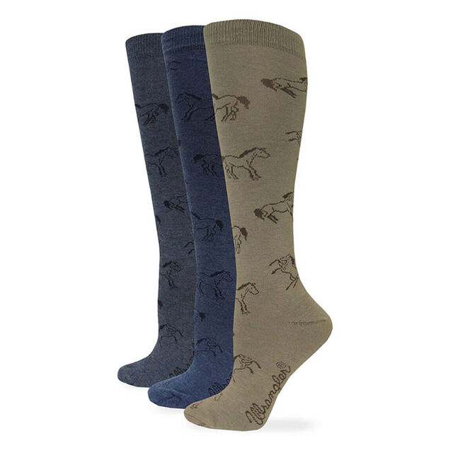 Wrangler Women's Horse Knee High Socks image number null
