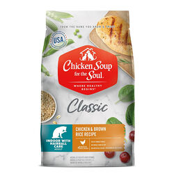 Chicken Soup for the Soul Classic Cat Food - Indoor Recipe with Hairball Care - Chicken & Brown Rice Recipe - 4.5 lb