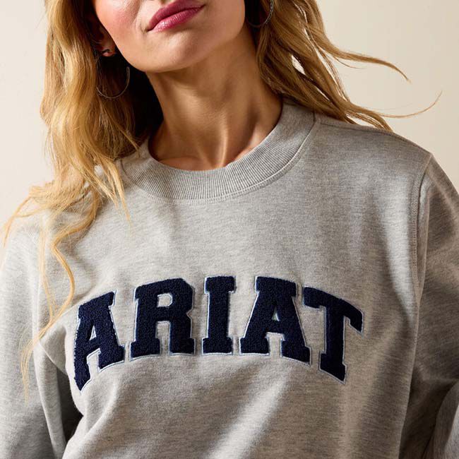 Ariat Women's Essential Crew Sweatshirt - Light Heather Gray image number null