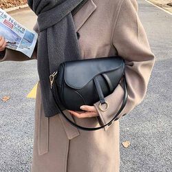 AWST International Saddle Shoulder Handbag - Black