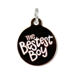 Bad Tags Dog ID Tag - The Bestest Boy - Black