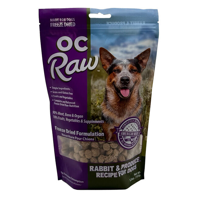 OC Raw Freeze-Dried Raw Meaty Rox Dog Food - Rabbit & Produce Recipe image number null