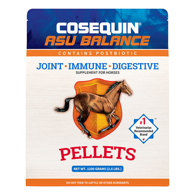 Nutramax Laboratories Cosequin ASU Balance Joint, Immune, and Digestive Health Supplement For Horses Pellets with Glucosamine, Chondroitin Sulfate, ASU, Hyaluronic Acid, Alpha-lipoic Acid, and Yeast Postbiotics - 1200 g image number null