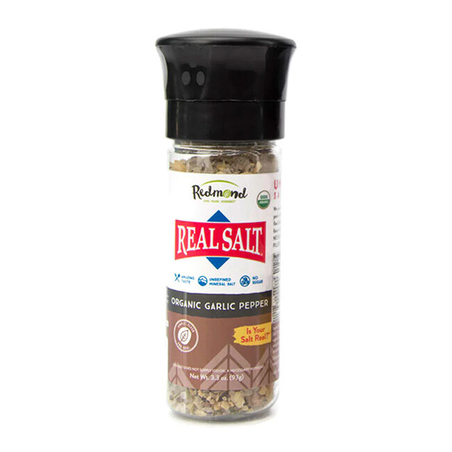 Redmond Life Real Salt Organic Garlic Pepper - 3.3 oz image number null