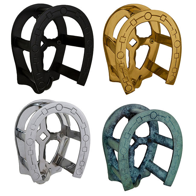 Horse Fare Brass Horseshoe Bridle Bracket image number null