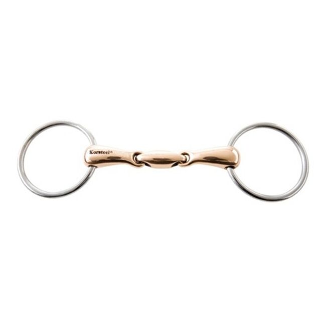 JP Oval Copper Mouth Loose Ring Snaffle Bit image number null