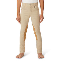Ovation Boys' EuroWeave DX Suede Knee Patch Jod - Classic Show Tan