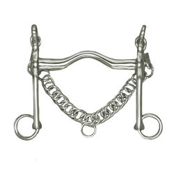 AlBaCon German Silver Weymouth Wide Port Bit with Chain