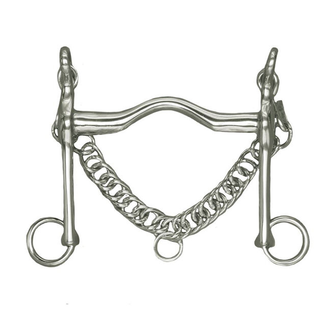 AlBaCon German Silver Weymouth Wide Port Bit With Chain image number null