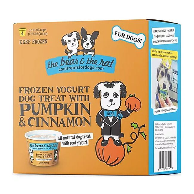 The Bear & The Rat Frozen Yogurt Dog Treat with Pumpkin & Cinnamon image number null