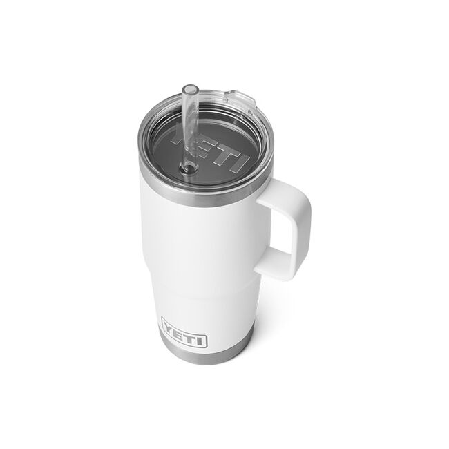 YETI Rambler 25 oz Mug with Straw Lid White The Cheshire Horse