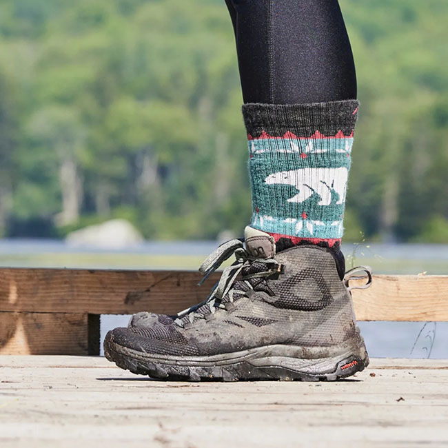 Darn Tough Women's Vanna Grizzle Boot Midweight Hiking Socks - Charcoal image number null