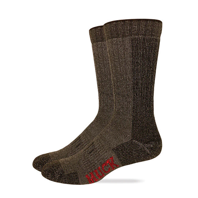 Muck Boot Company Men s Heavyweight Merino Wool Mid Calf Boot Socks Brown 2 Pack The Cheshire Horse