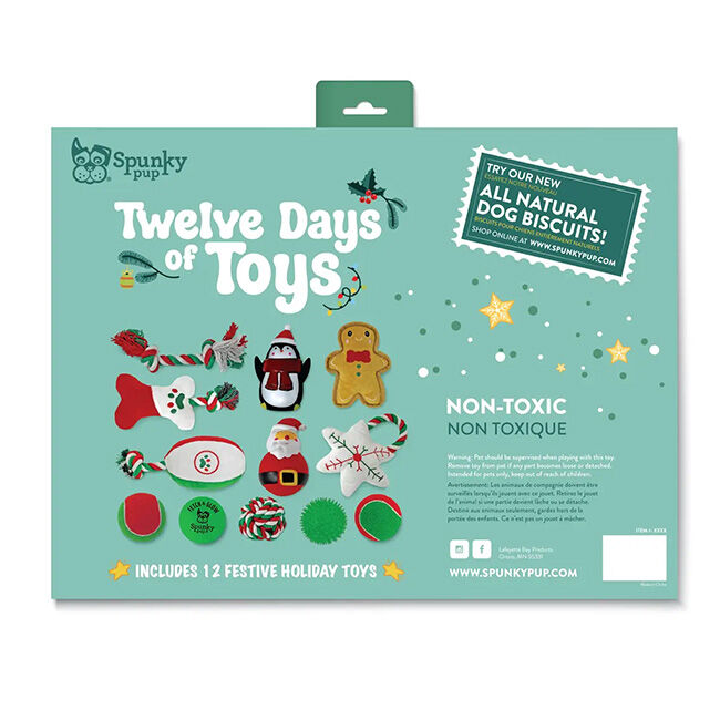 Spunky Pup Twelve Days of Toys - Advent Calendar for Dogs image number null