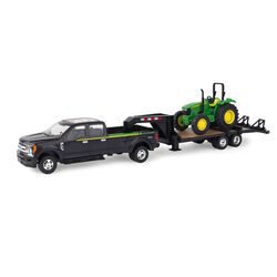 TOMY John Deere 5075E Ford F-350 Truck and Trailer Toy