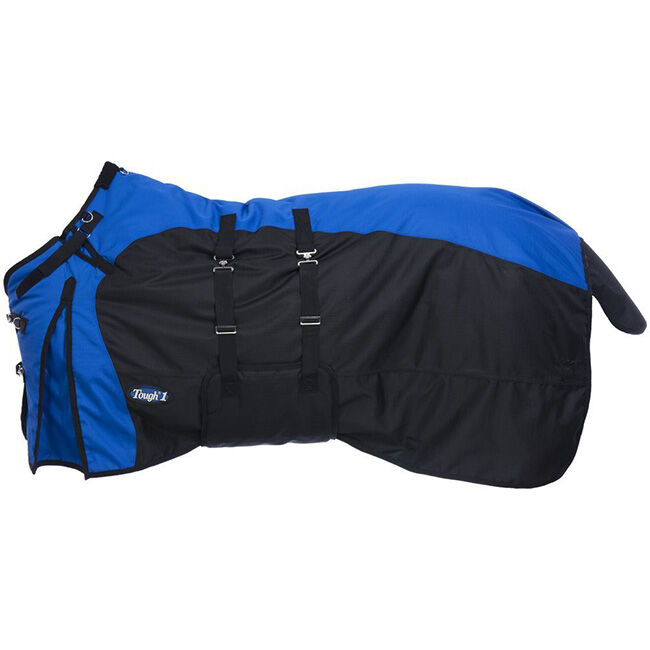 Tough1 1200D Turnout Blanket with Belly Wrap & Snuggit - Royal Blue image number null