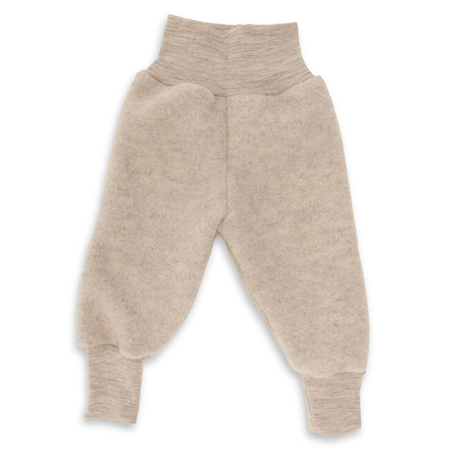 Engel Baby 100% Wool Fleece Pants - Sand Melange image number null
