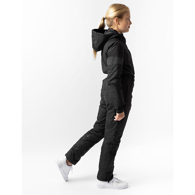 Horze Kids' Annica Waterproof Padded Full Grip Riding Overalls - Caviar image number null