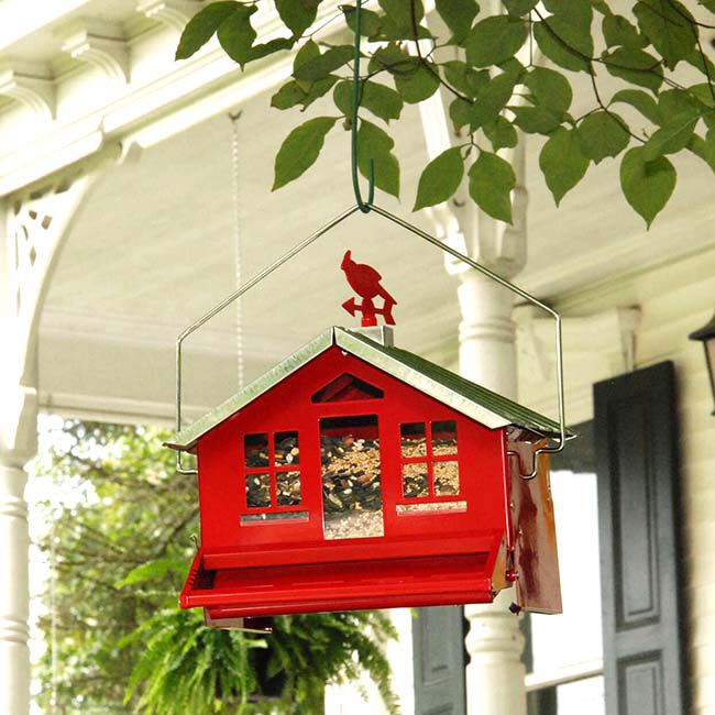 Perky-Pet Squirrel-Be-Gone Metal Country House Bird Feeder image number null