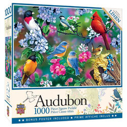 Leanin' Tree 300-Piece Linen Textured Puzzle - Songbird Collage