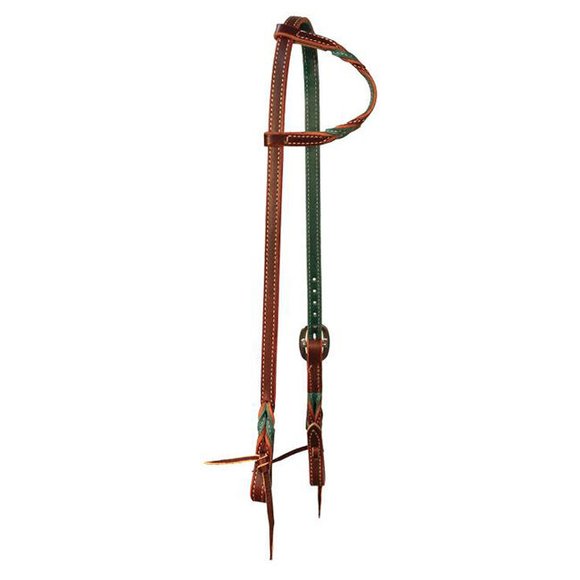 Professional's Choice One-Ear Twist Emerald Burgundy Headstall image number null