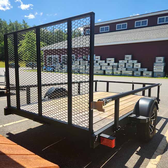 Karavan 6' x 10' Steel Utility Trailer with Fold-Down Rails image number null