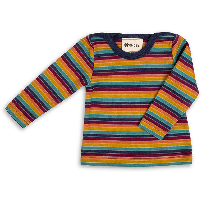 Engel Baby Wool/Silk Blend Long-Sleeve Shirt with Envelope Neck - Multicolor image number null