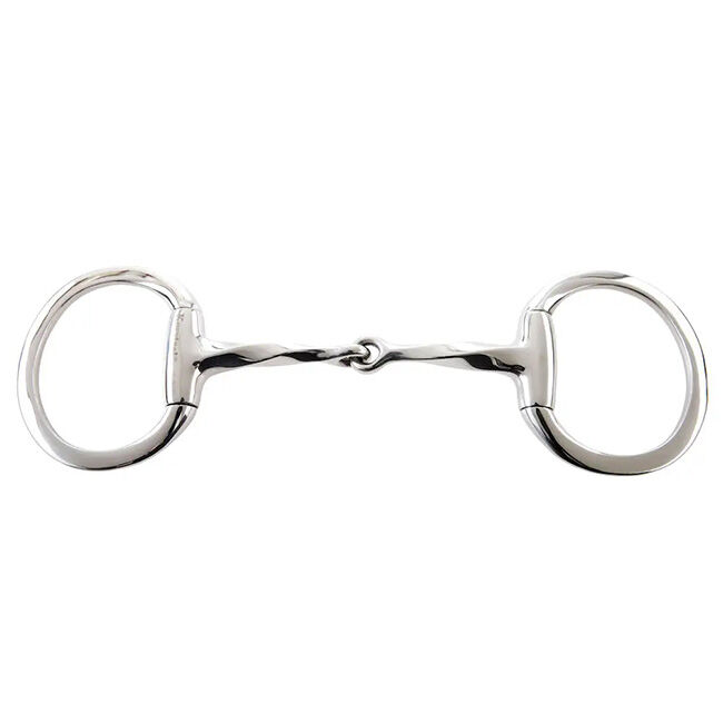 Korsteel Stainless Steel Slow Twist Eggbutt Snaffle Bit image number null