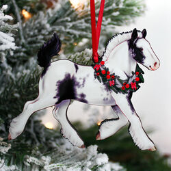 Classy Equine Ornament - Gypsy Vanner Trotting Foal