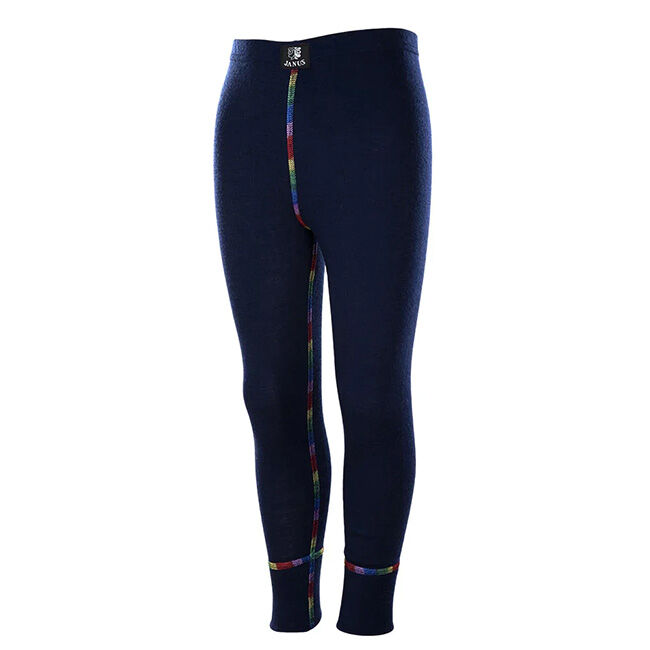 Janus Kids 100 Merino Wool Rainbow Leggings Navy