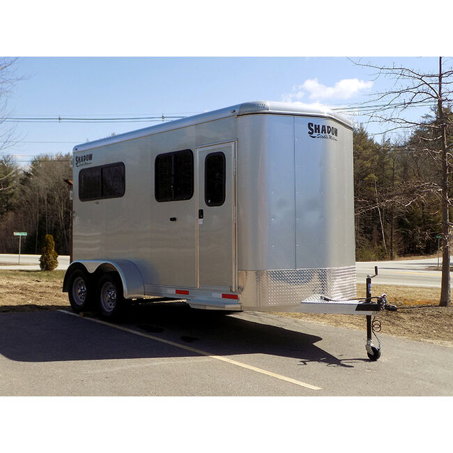 Rental Trailer - 2019 Shadow StableMate Silver 2 Horse Straight Load Bumper Pull Trailer w/ 54" Dressing Room image number null